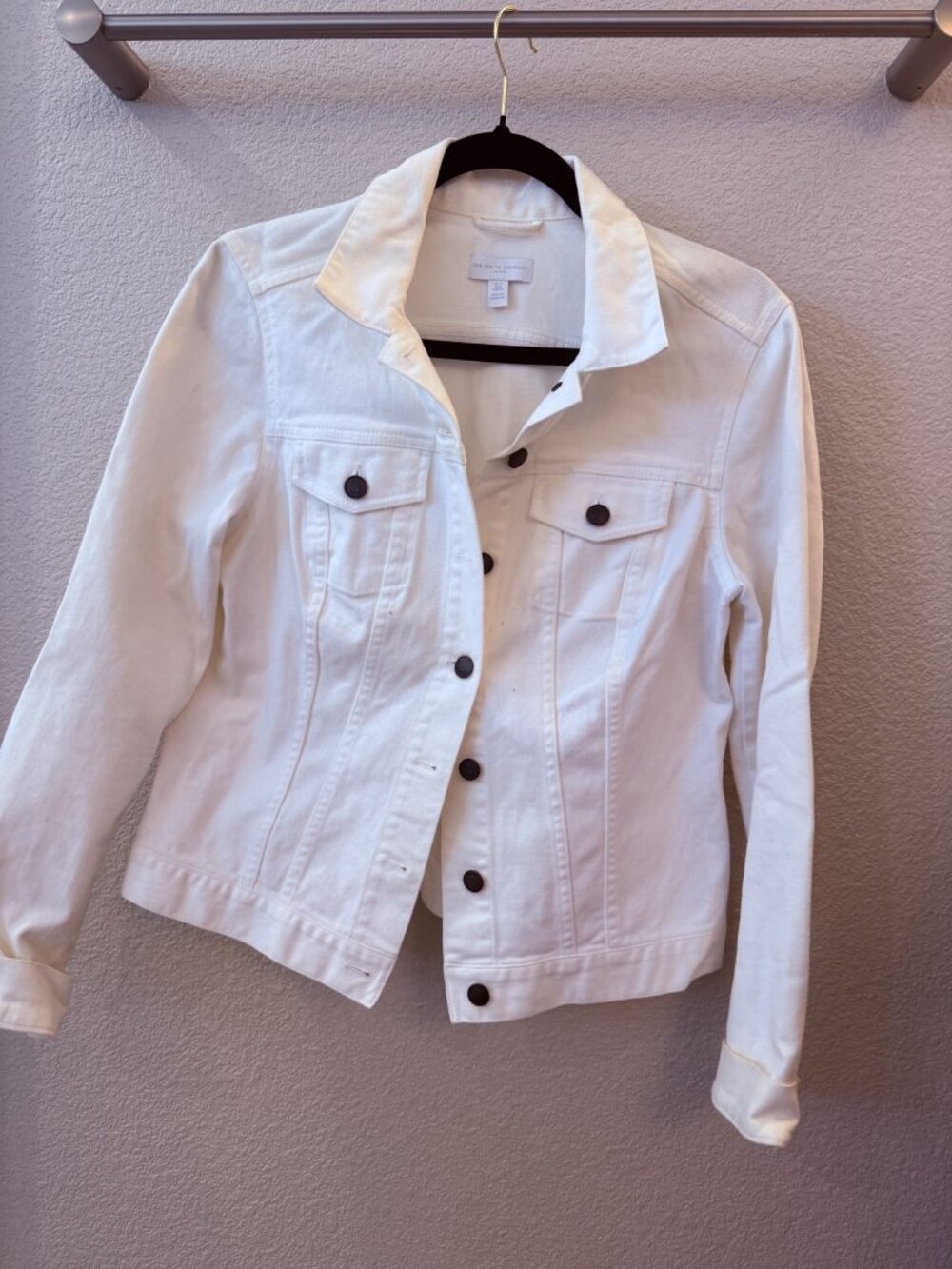 The White Company White Denim Jacket US 8 UK 12